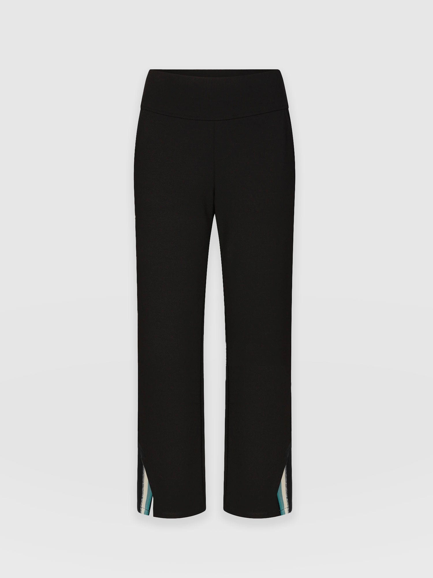 Runway Split Pant - Black-Green
